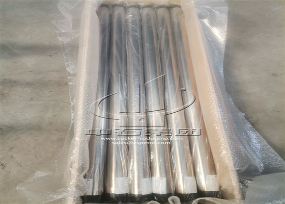 One Piece Oilfield Pump Plungers Beralur Semprot Baja Karbon Logam Dengan Pin End